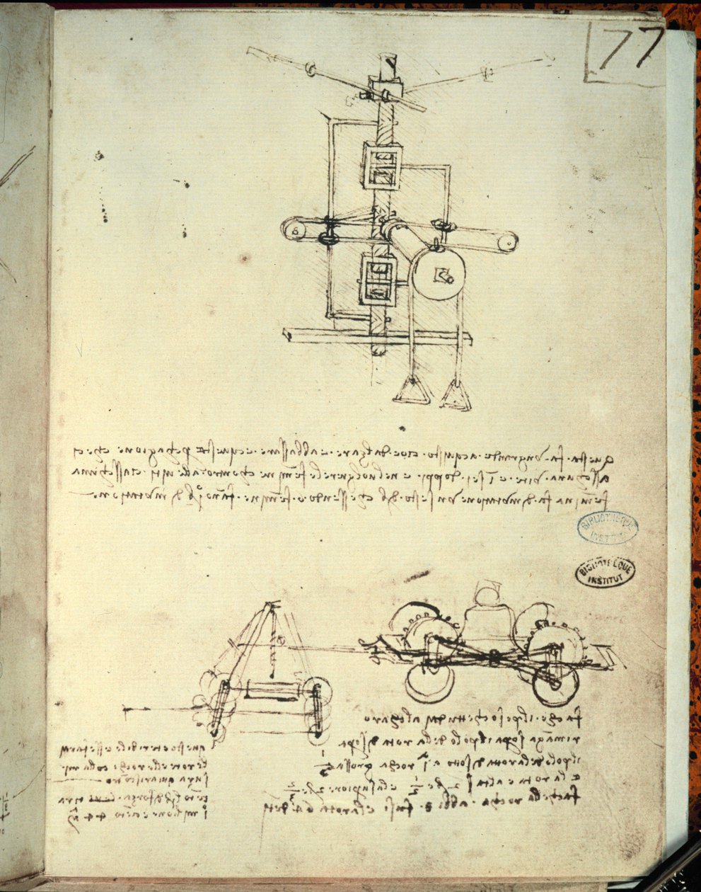 Entwurf für eine Flugmaschine von Leonardo da Vinci