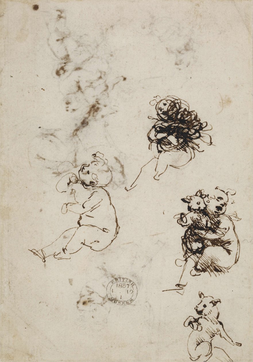 Leonardo da Vinci, Objekt 1857,0110.1 - verso (British Museum) von Leonardo da Vinci