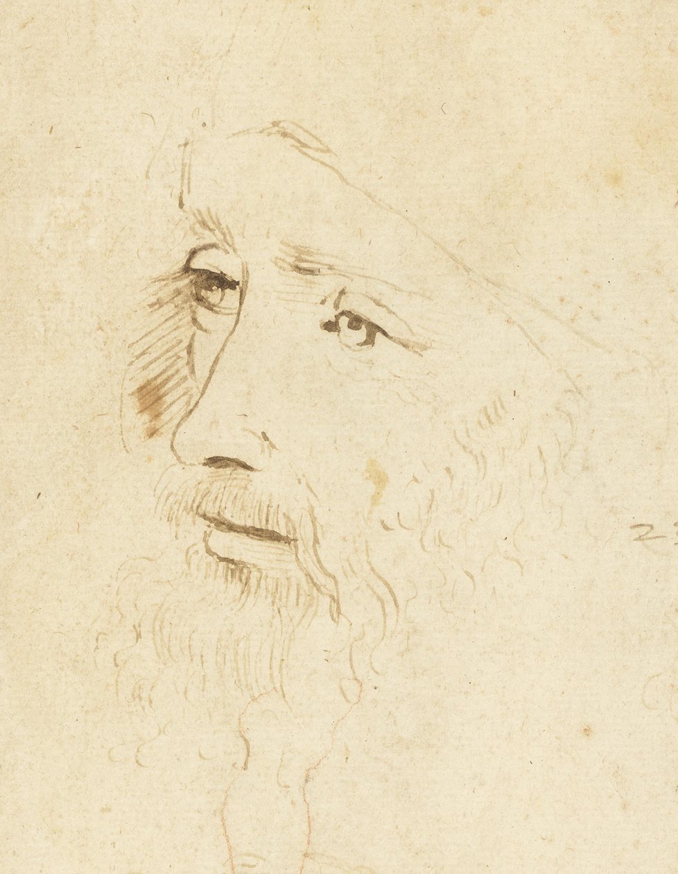 Porträt von Leonardo da Vinci, ca. 1518 von Leonardo da Vinci,