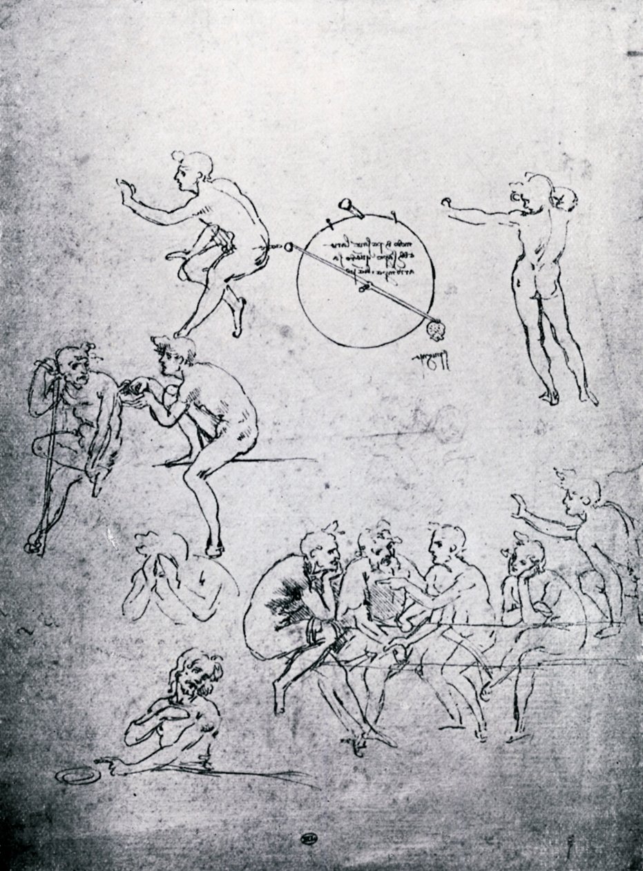 Studien für die Anbetung der Könige und das letzte Abendmahl, 15. Jahrhundert 1930 von Leonardo da Vinci