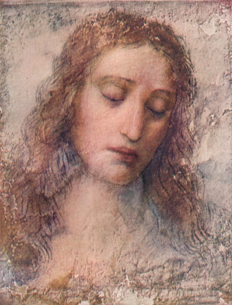 Studie für den Kopf Christi für Das letzte Abendmahl, um 1495, 1911 von Leonardo da Vinci