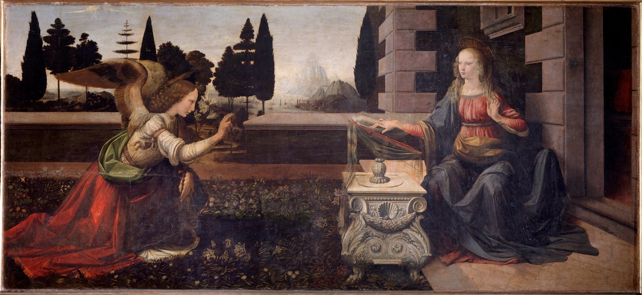 Die Verkündigung, 1472-1475 von Leonardo da Vinci