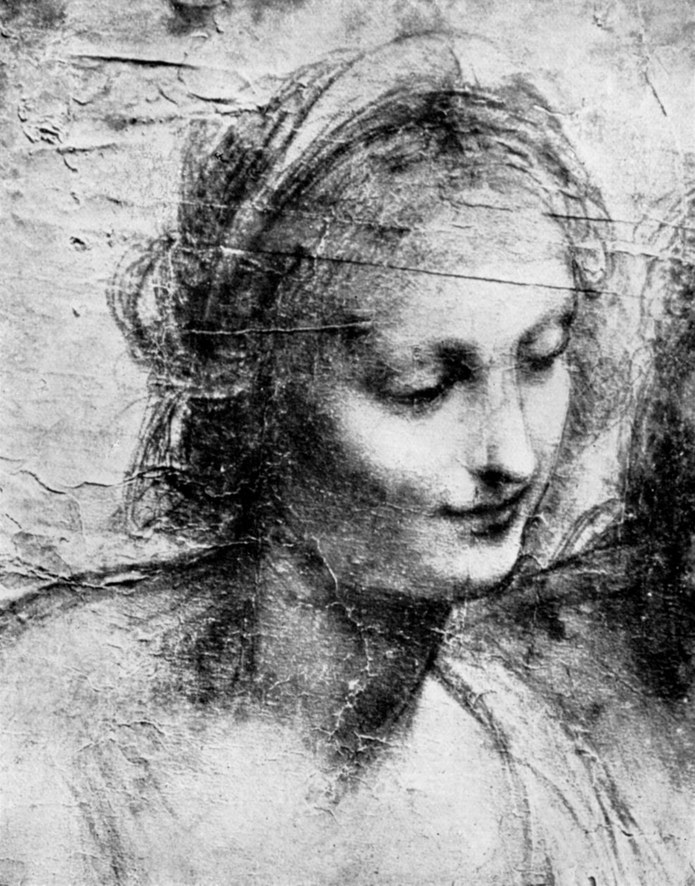 Der Kopf der Madonna, 15. Jahrhundert 1930er von Leonardo da Vinci