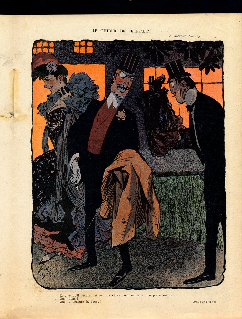 Illustration für das Magazin "Le Rire" von Leonce Burret