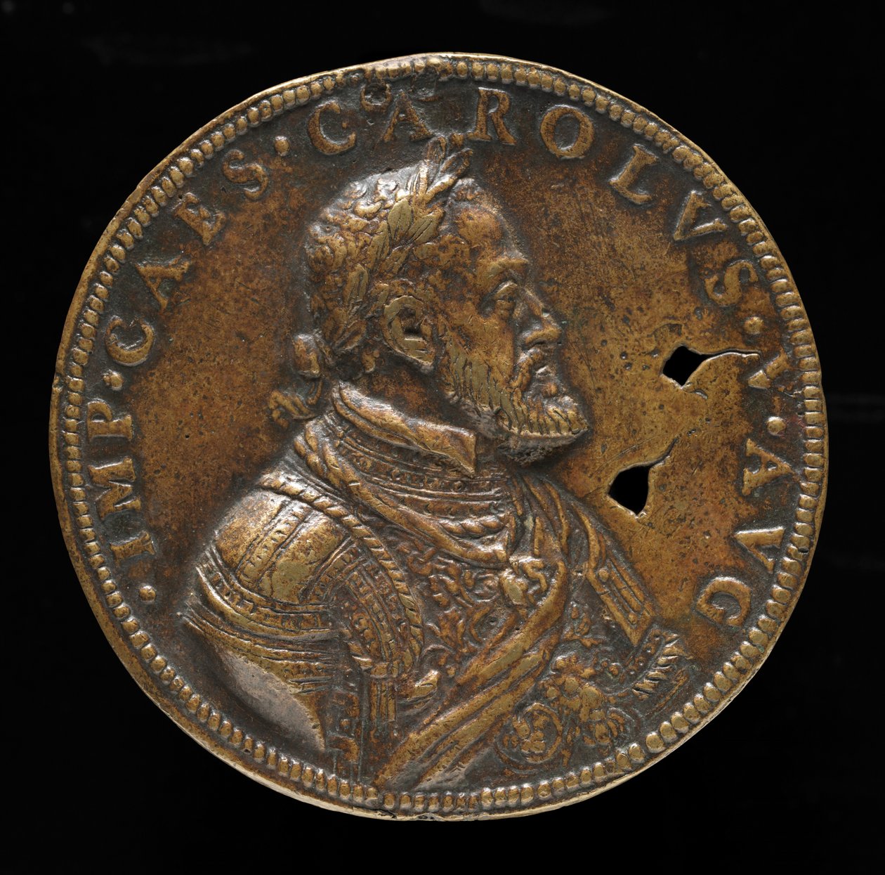 Karl V., 1500-1558, König von Spanien 1516-1556, Heiliger Römischer Kaiser 1519 [Vorderseite], 1547 oder später von Leone Leoni