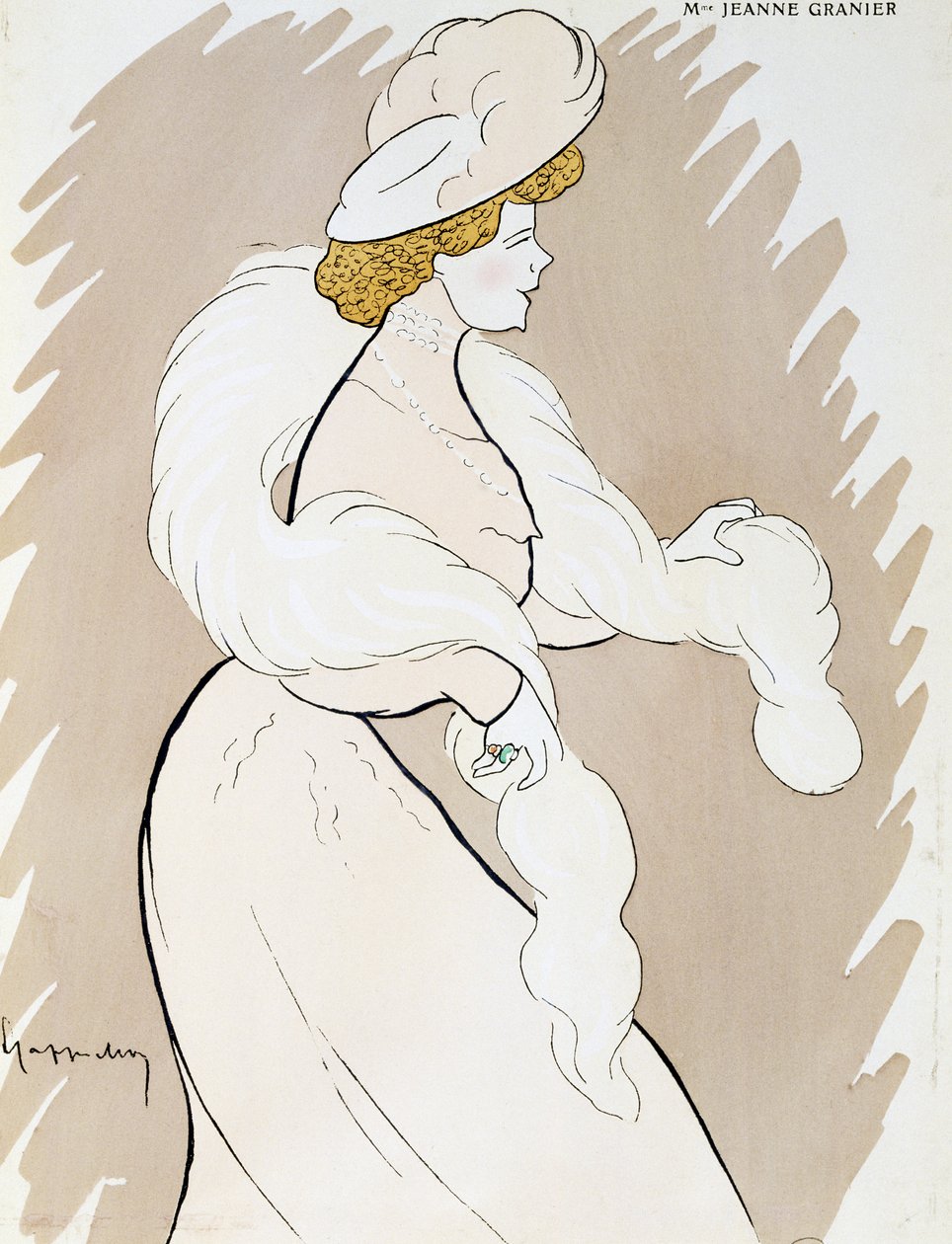 Schauspielerin Jeanne Granier, Zeichnung von Leonetto Cappiello von Leonetto Cappiello