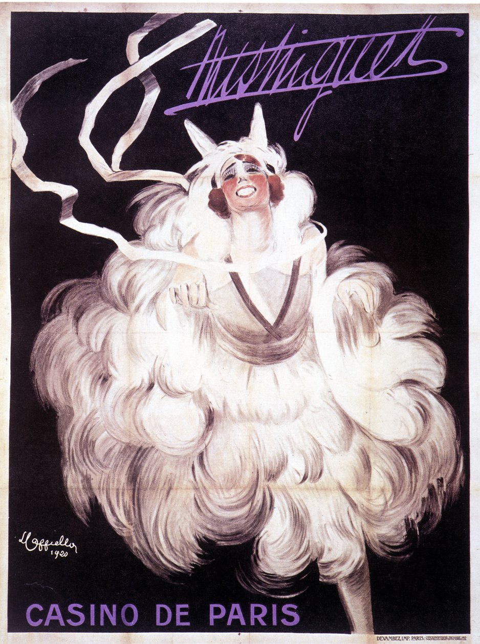 Plakat darstellend Mistinguett im Casino de Paris von Leonetto Cappiello