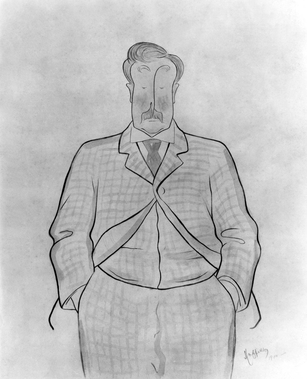 Alphonse Allais (1854-1905) französischer Journalist und Schriftsteller, Zeichnung von Leonetto Cappiello von Leonetto Cappiello
