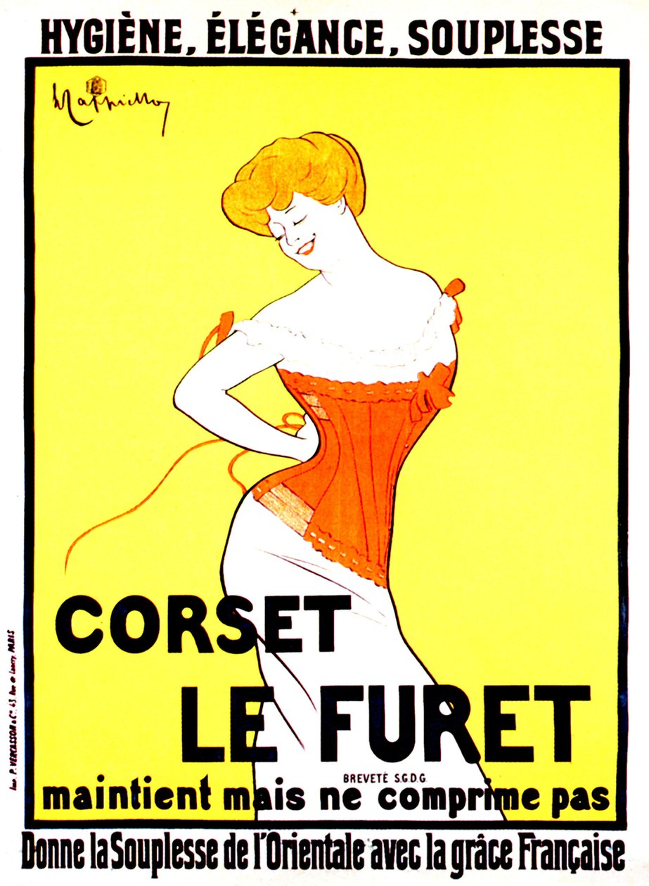 Korsett-Werbung von Leonetto Cappiello um 1901 von Leonetto Cappiello