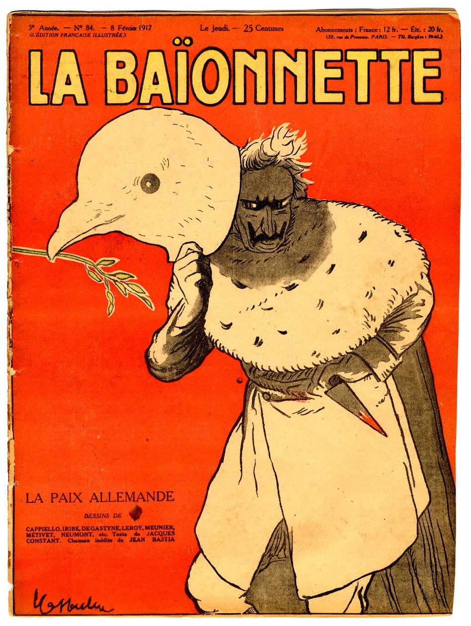 Umschlag von La Baionnette, Satirisch in Farben von Leonetto Cappiello