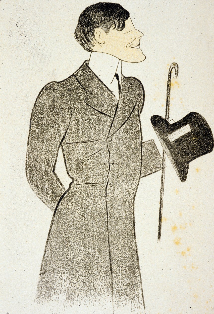 Francis de Croisset (1877-1937) Dramatiker, Mitautor mit Robert Deflers von „Vignes du seigneur“, Freund von Marcel Proust, Zeichnung von Cappielo 1905 von Leonetto Cappiello