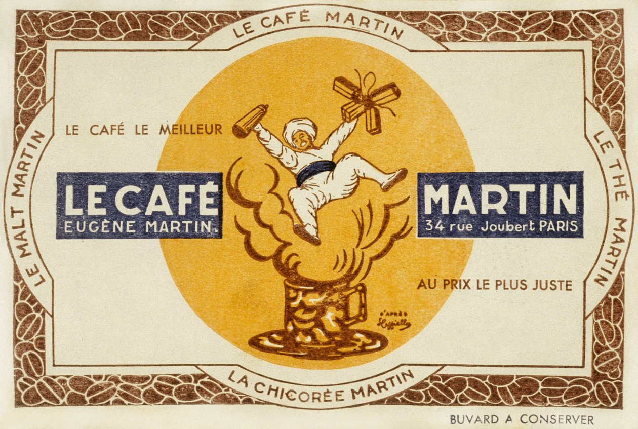 Französische Werbung für den Kaffee Martin, nach Leonetto Cappiello 1921 von Leonetto Cappiello