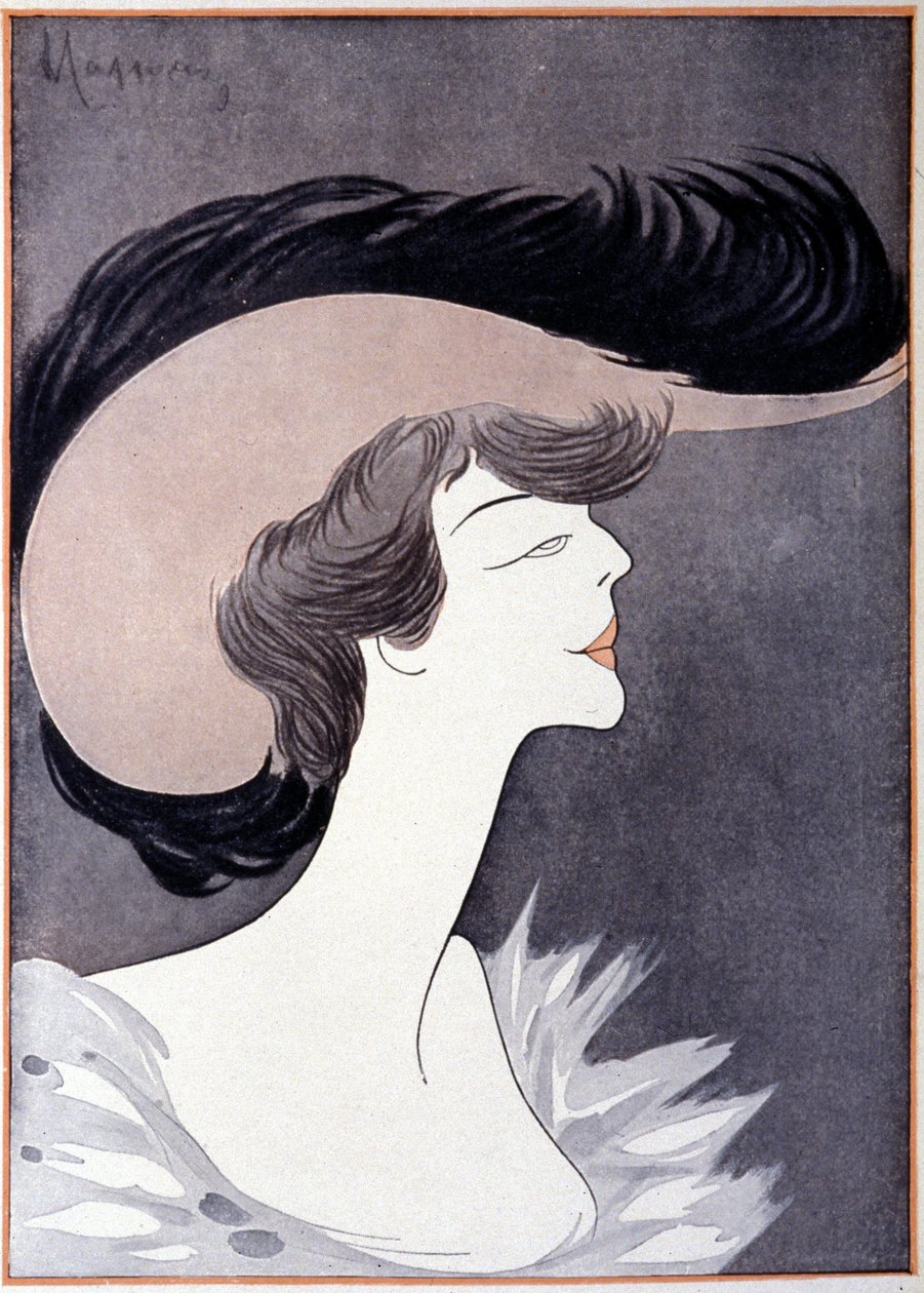 Porträt von Mrs. Longworth (Alice Roosevelt Longworth) (1884-1980), Tochter von Theodore Roosevelt. Karikatur von Leonetto Cappiello von Leonetto Cappiello