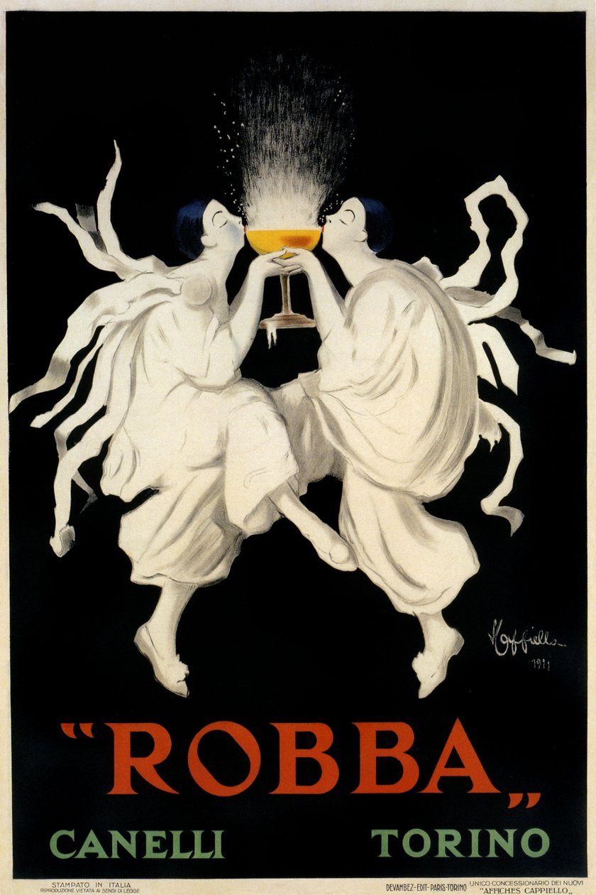 Poster für Spumante Robba Canelli, Turin, Italien, 1921 von Leonetto Cappiello