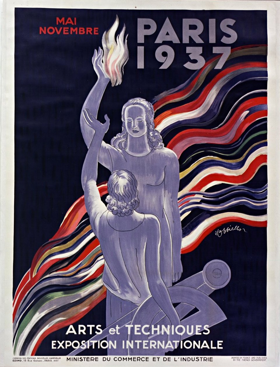 Plakat der Internationalen Ausstellung in Paris, 1937 von Leonetto Cappiello