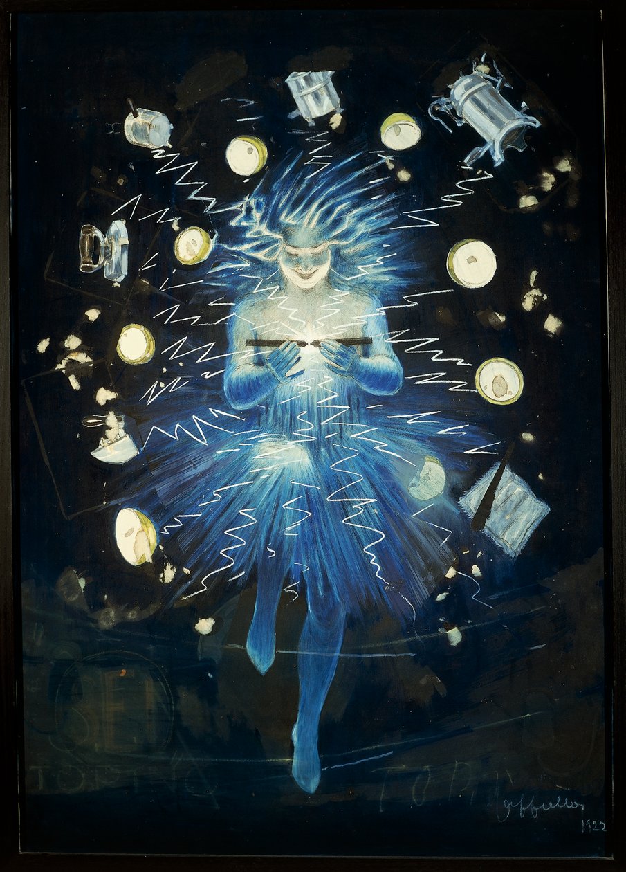 Skizze einer Werbung für ein elektrisches Gerät, von Leonetto Cappiello von Leonetto Cappiello