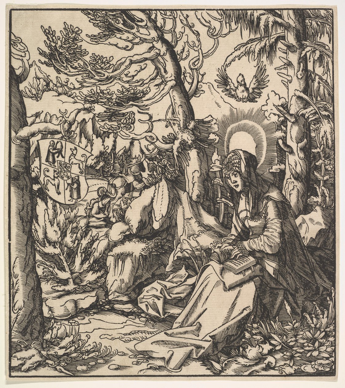 Heilige Ita von Toggenburg, aus den Habsburger Heiligen, 1516-18 von Leonhard Beck