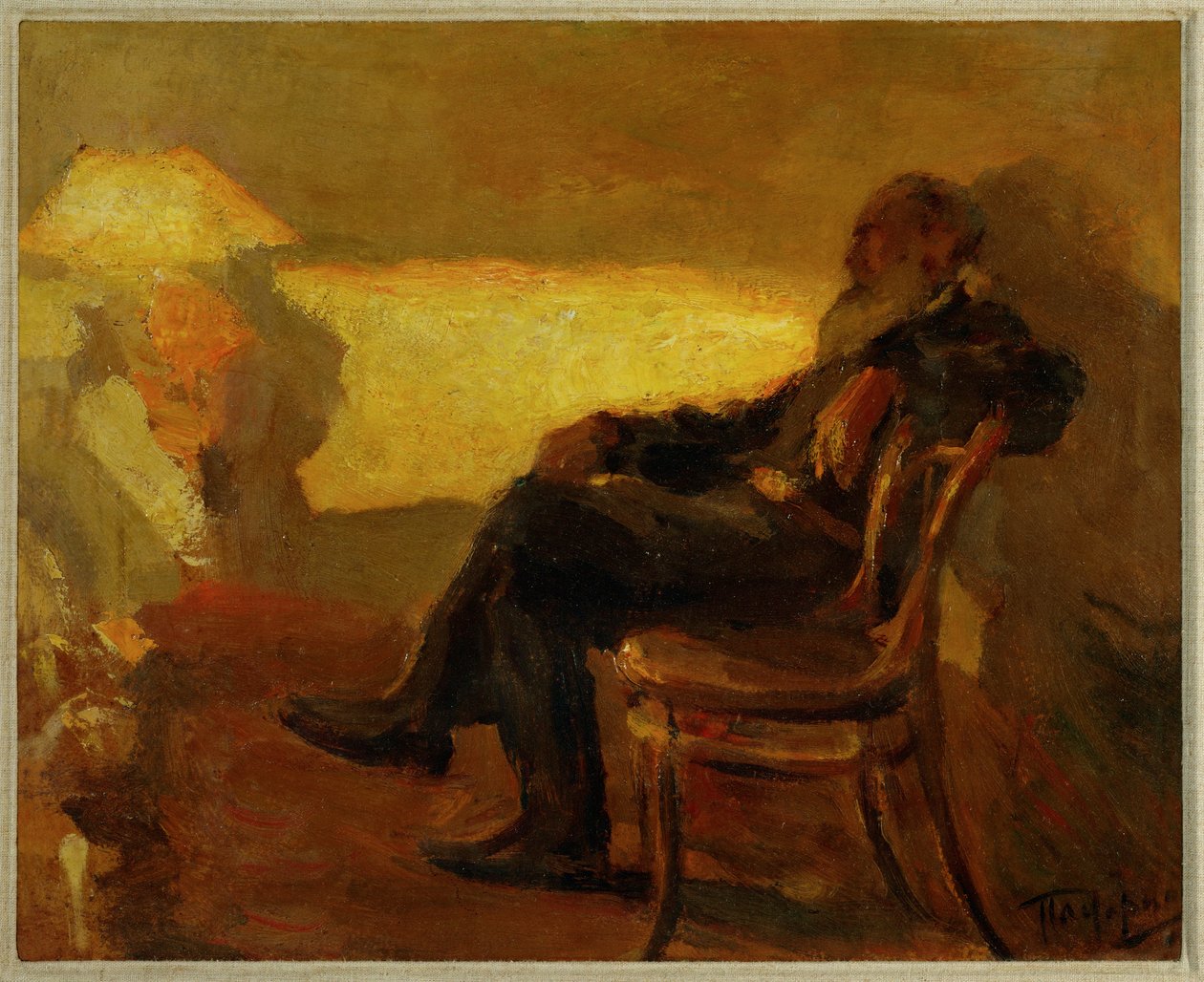 Erwarteter Leonid Tolstoi von Leonid Osipovic Pasternak