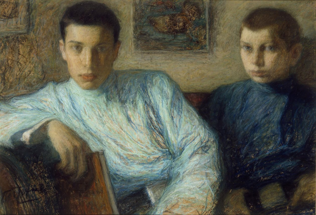 Porträt von Boris und Alexander Pasternak, 1905 von Leonid Osipovic Pasternak