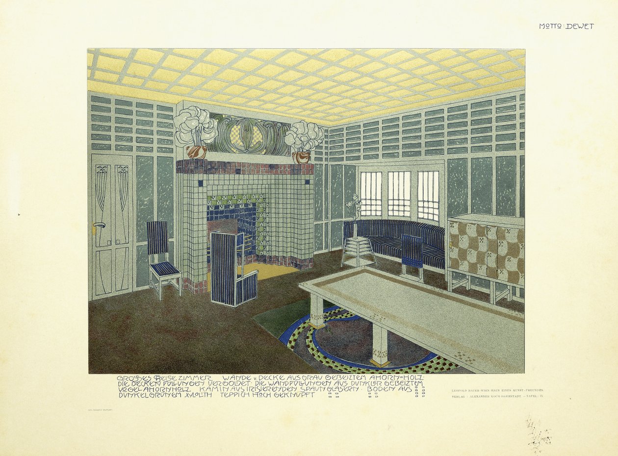 Esszimmer, Wien, ca. 1901 von Leopold Bauer