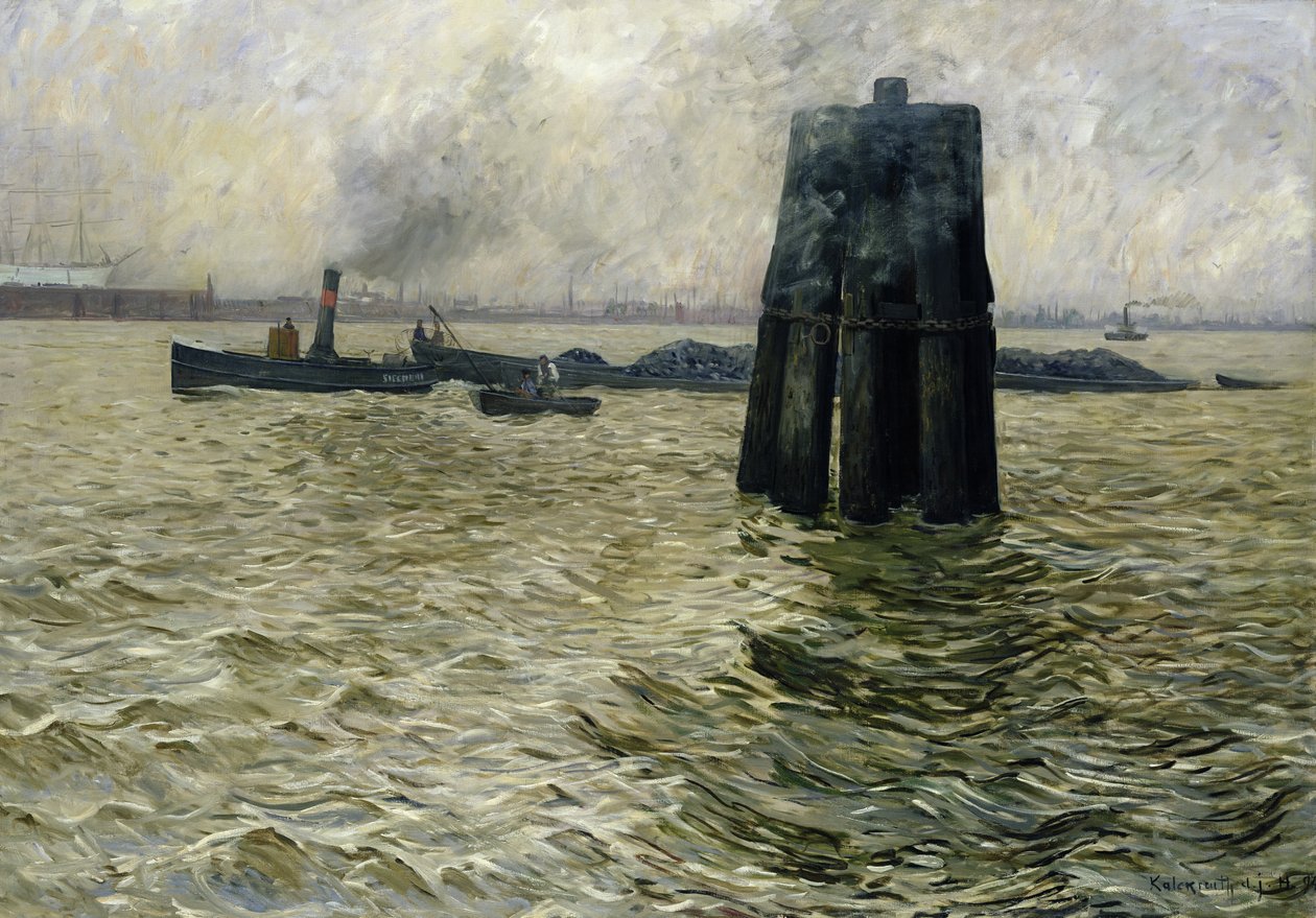 Der Hafen von Hamburg, 1894 von Leopold Karl Walter von Kalckreuth