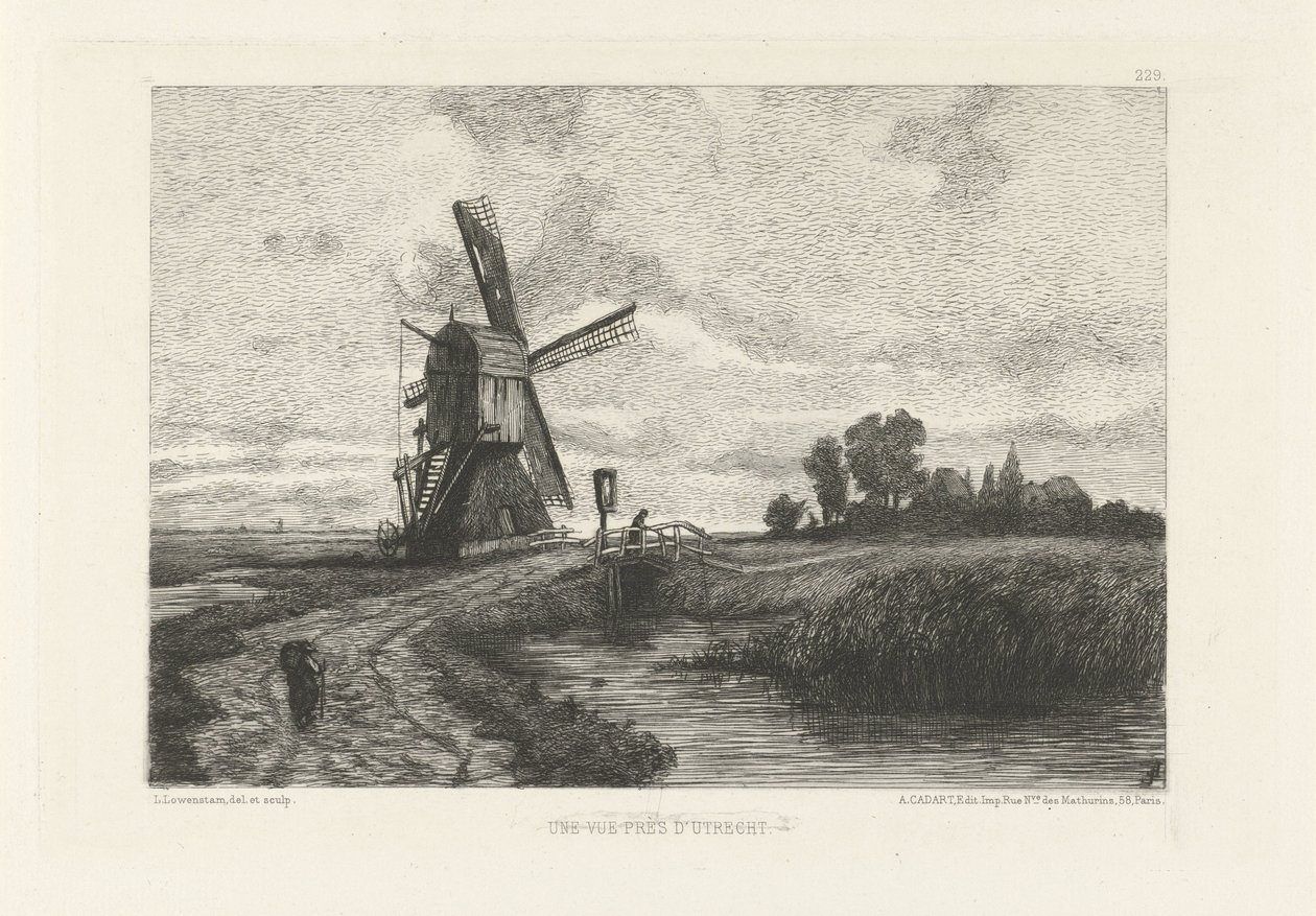 Ansicht des ländlichen Gebiets in der Umgebung von Utrecht von Leopold Lowenstam