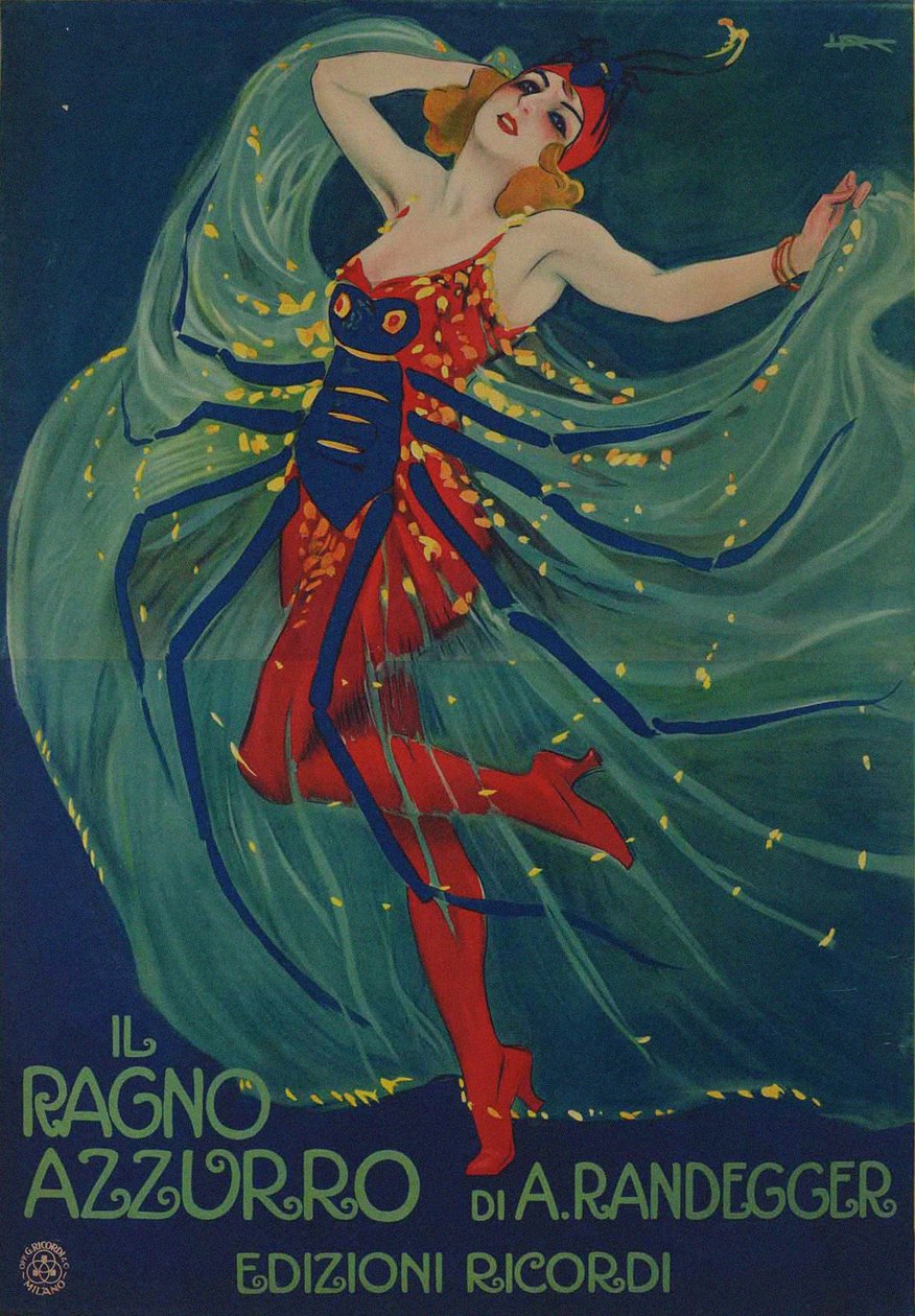 Il Ragno Azzurro (Die blaue Spinne) von Alberto Iginio Randegger von Leopoldo Metlicovitz