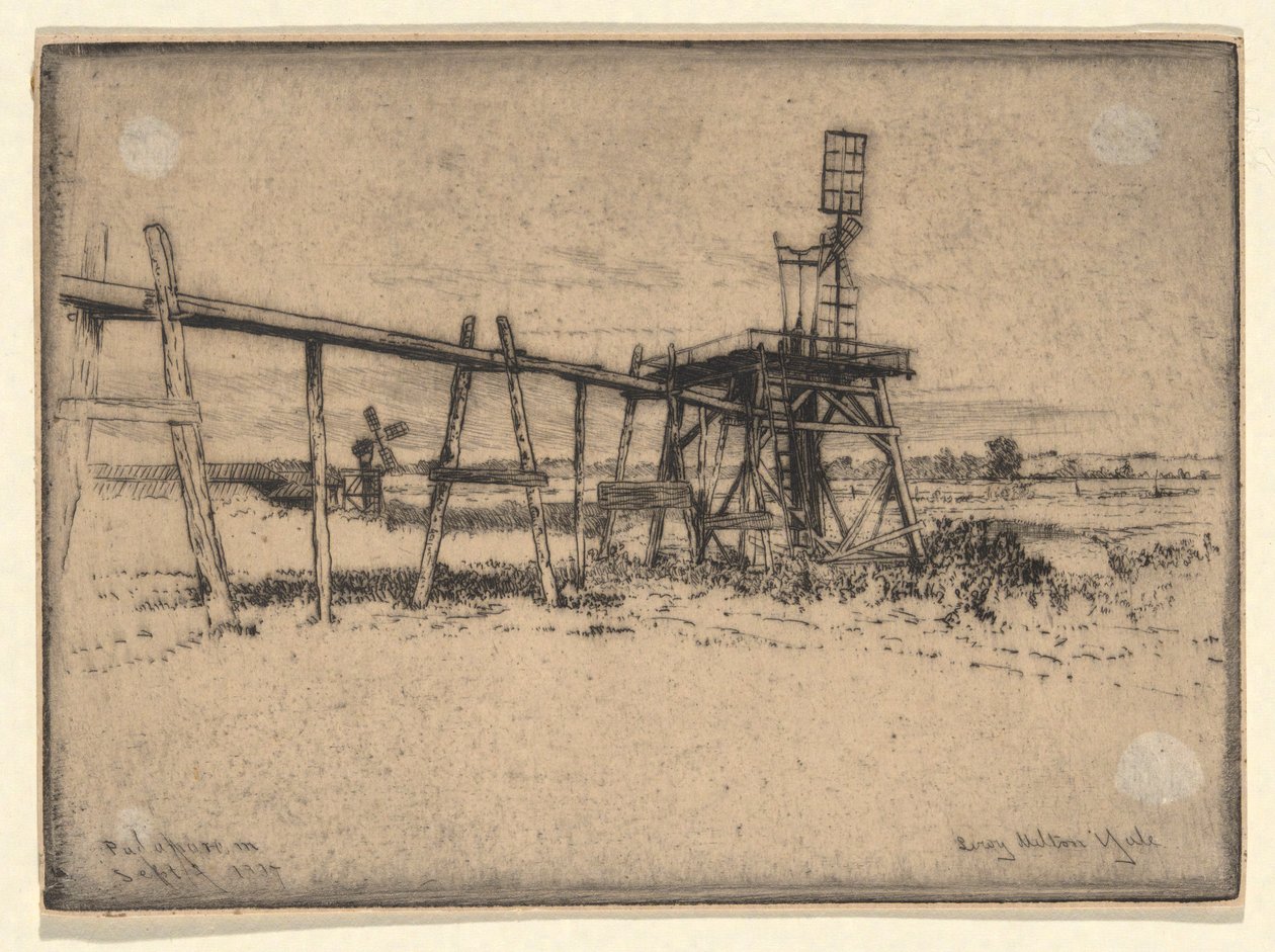 Wassermühlen in Padanarem von Leroy Milton Yale