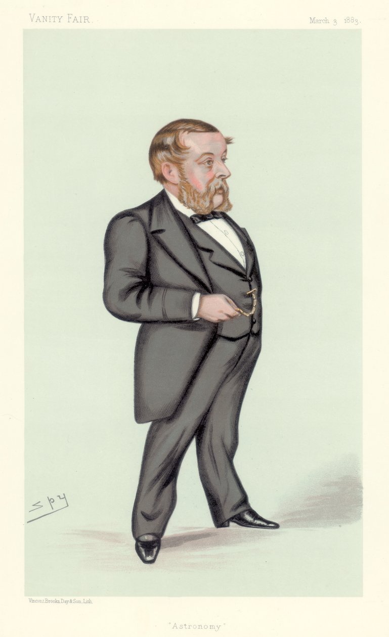 Richard Anthony Proctor, englischer Astronom, Mathematiker und populärwissenschaftlicher Schriftsteller, 1883 von Leslie Matthew Ward