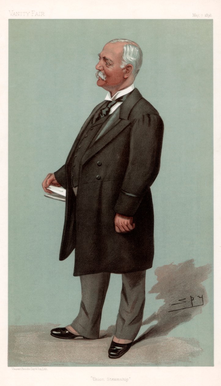 Union Dampfschiff Sir Francis Henry Evans, britischer Geschäftsmann und Politiker von Leslie Matthew Ward