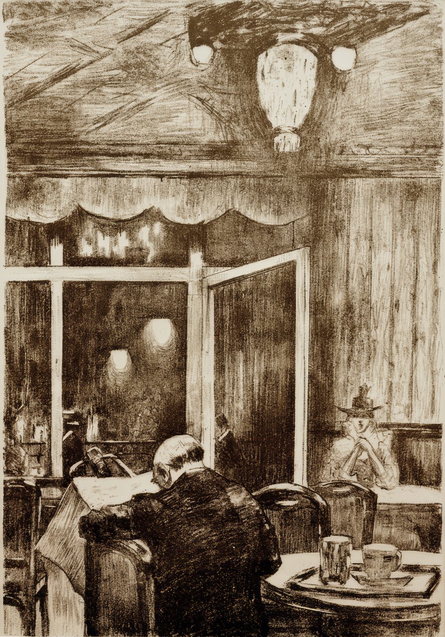 Abend im Café Bauer von Lesser Ury