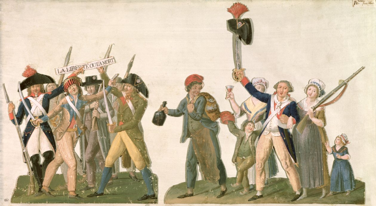 Schrei der Freiheit und der Aufbruch zur Grenze, 1792 (Druck) von Lesueur Brothers
