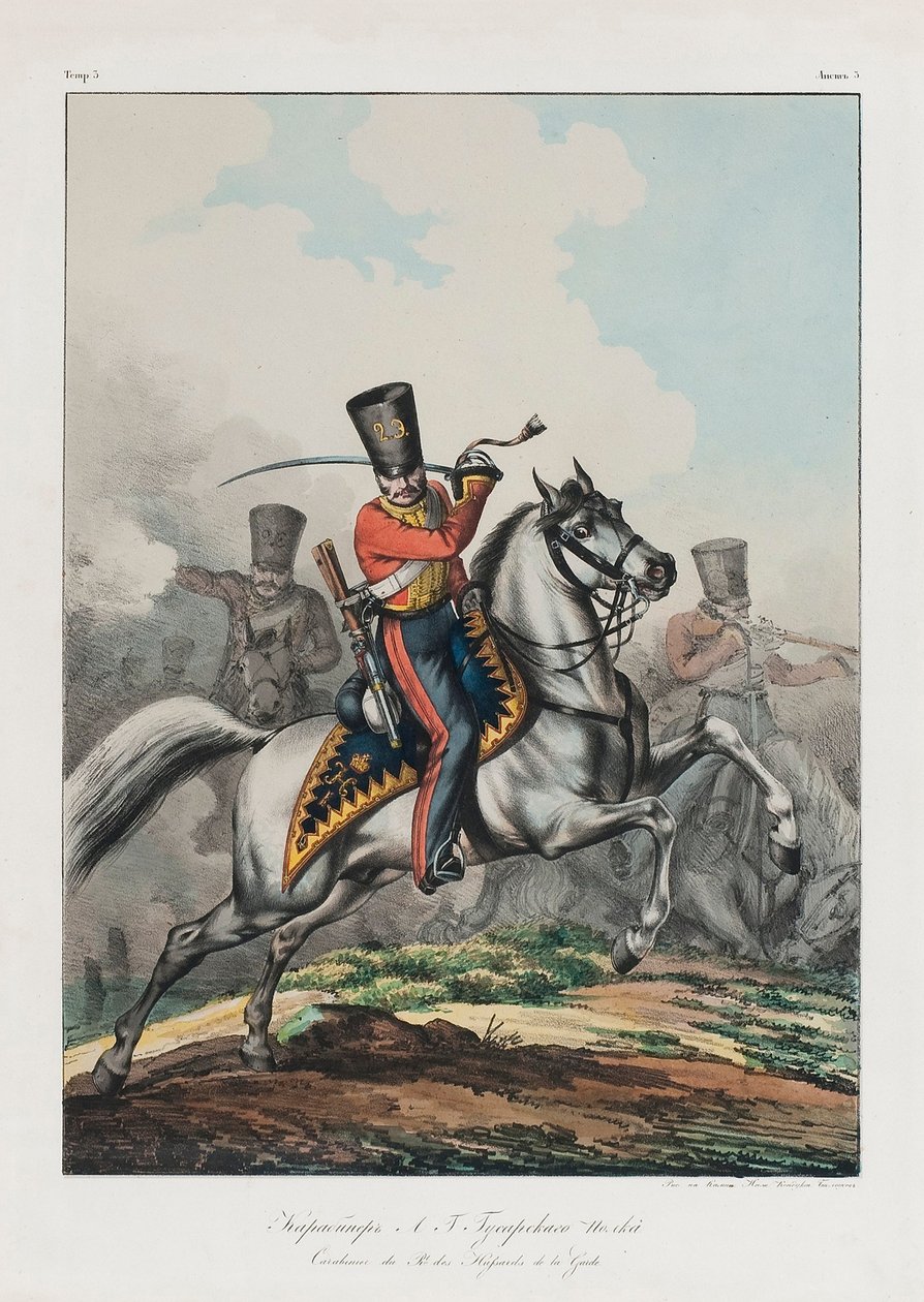Karabinier des Husarenregiments, 1830er Jahre von Lev Alexandrovich Belousov