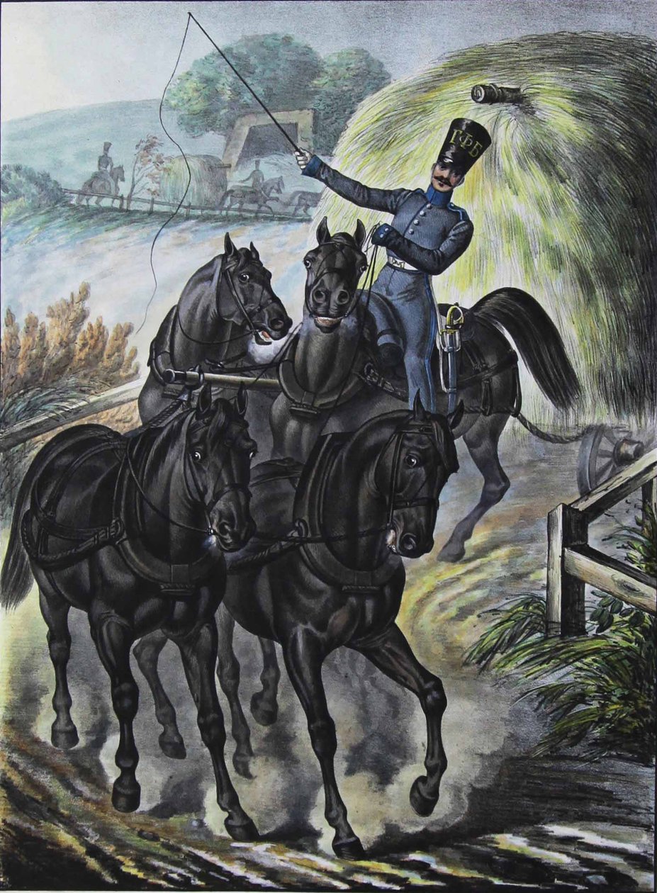 Soldat der Garde-Versorgungszug-Brigade, 1829 von Lev Alexandrovich Belousov