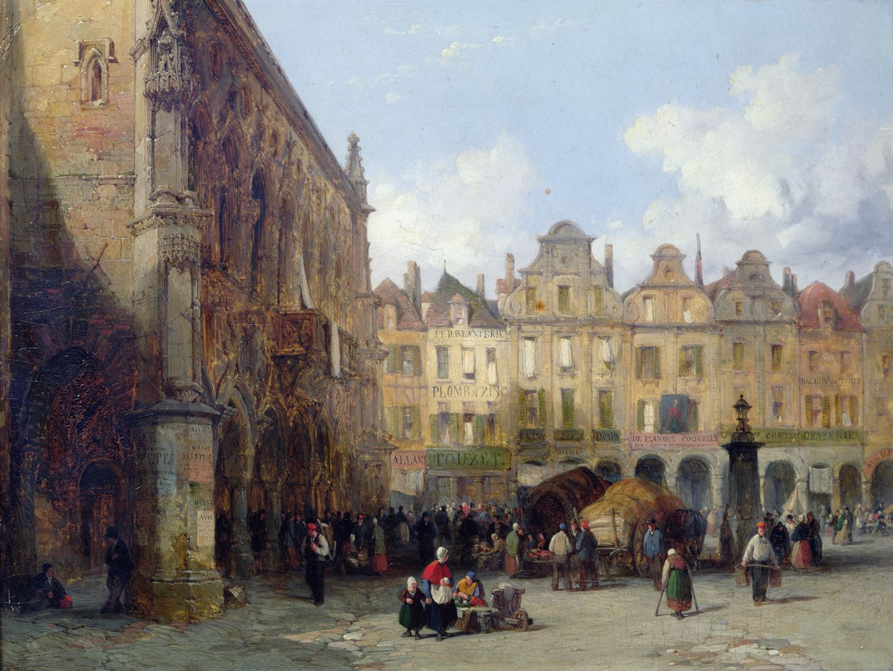 Das Rathaus, Arras, 1856 von Lewis John Wood
