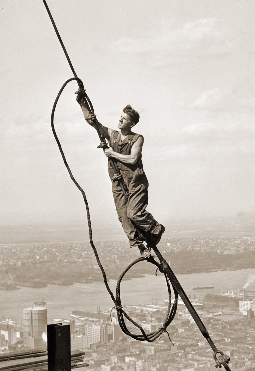 Bauarbeiter, Empire State Building, New York City von Lewis Wickes Hine