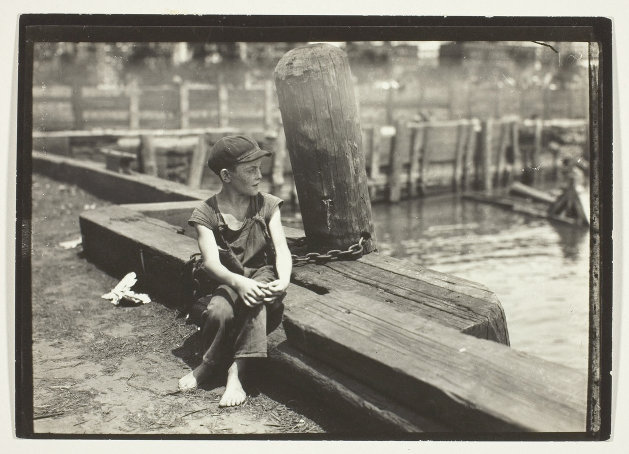 Unten am Kai, New York von Lewis Wickes Hine
