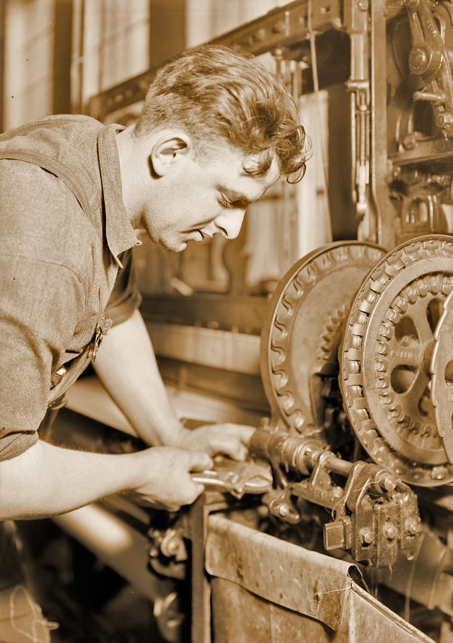 Porträt eines Kraftwerkmechanikers von Lewis Wickes Hine