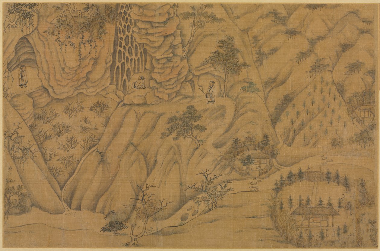 Wohnung in den Longmian Schlafenden Drachen Bergen, 1100er-1200er von Li Gonglin