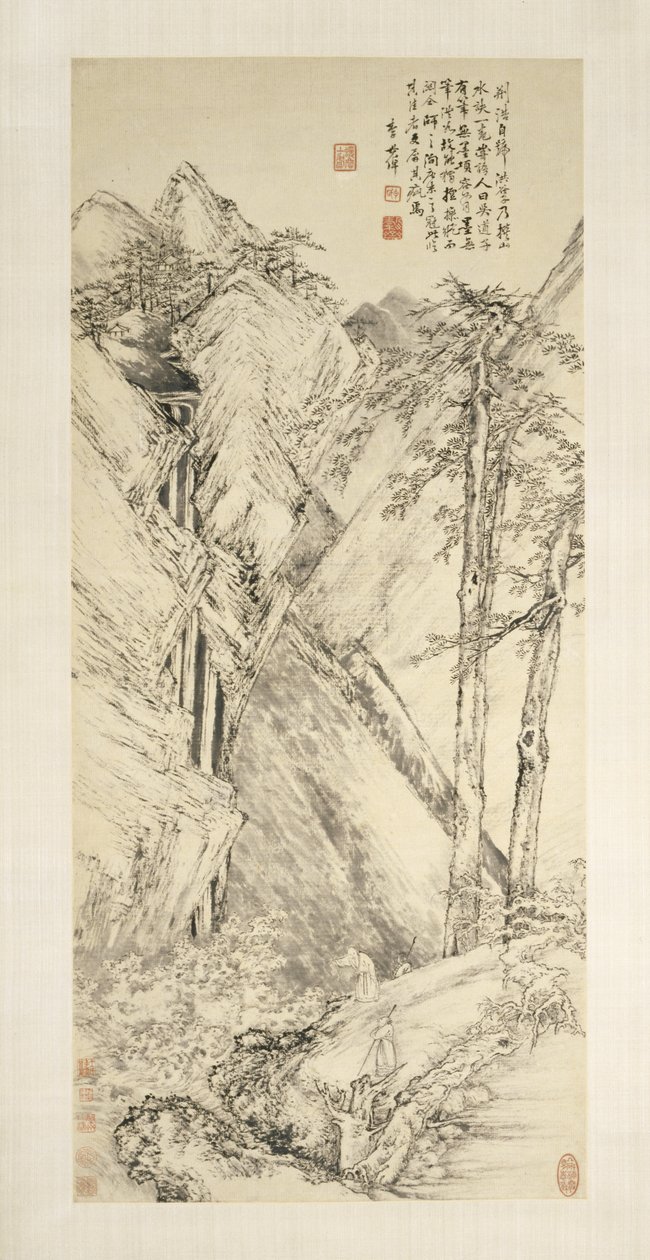 Landschaft nach Jing Hao und Guan Tong von Li Shizhuo