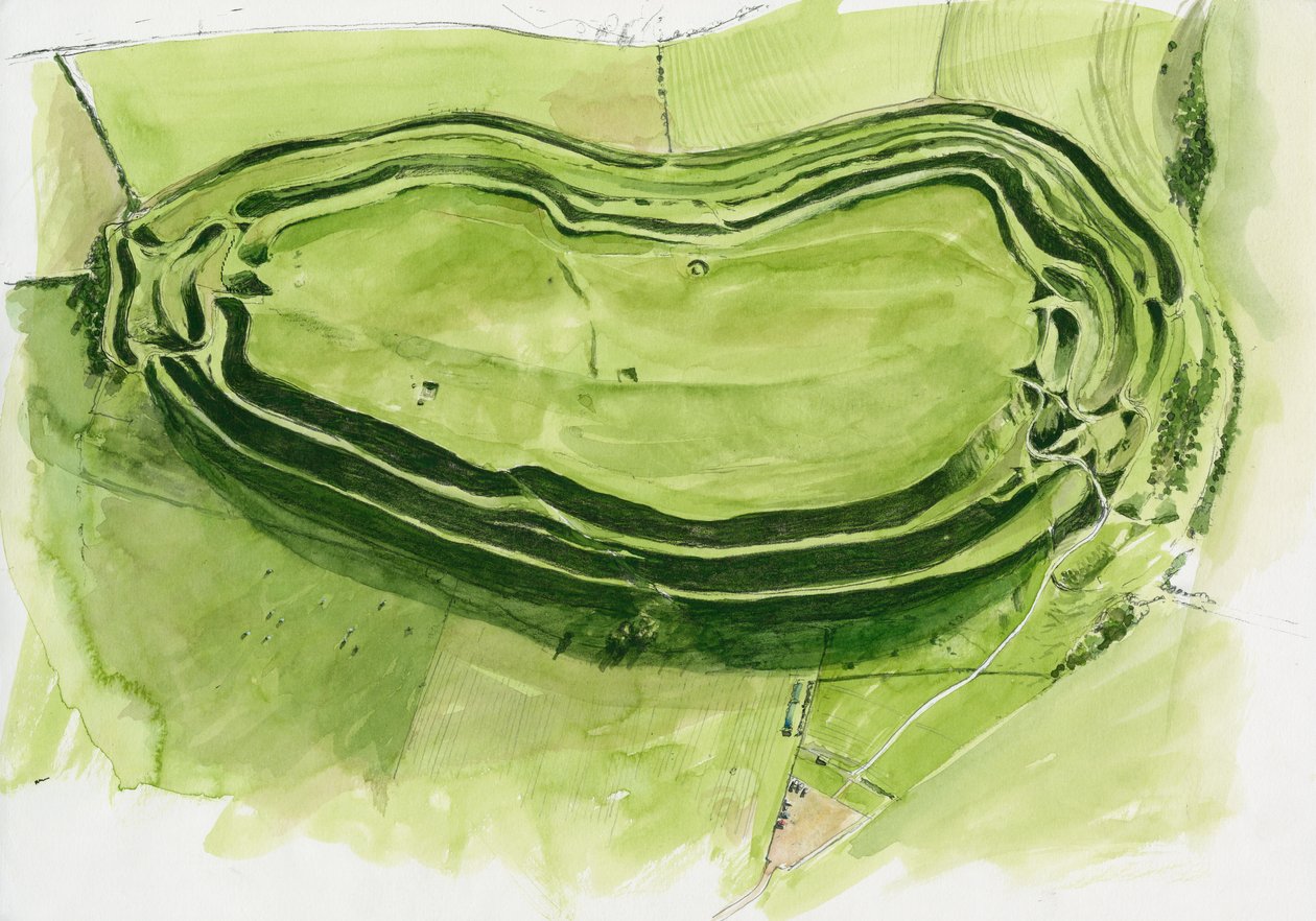 Überreste von Maiden Castle von Liam Wales
