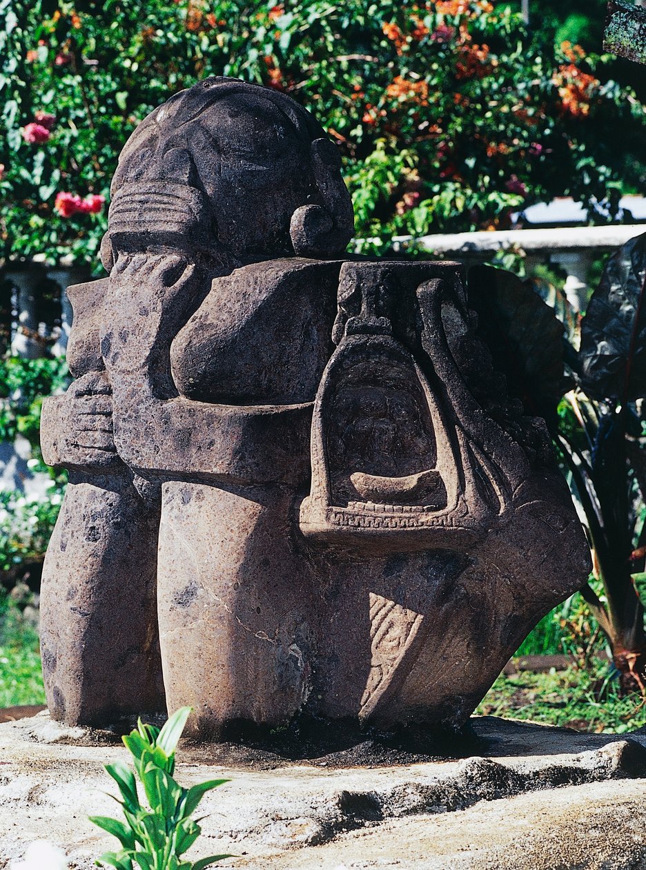 Anthropomorphe Tiki-Skulptur, Papeete, Tahiti von Unbekannt Unbekannt