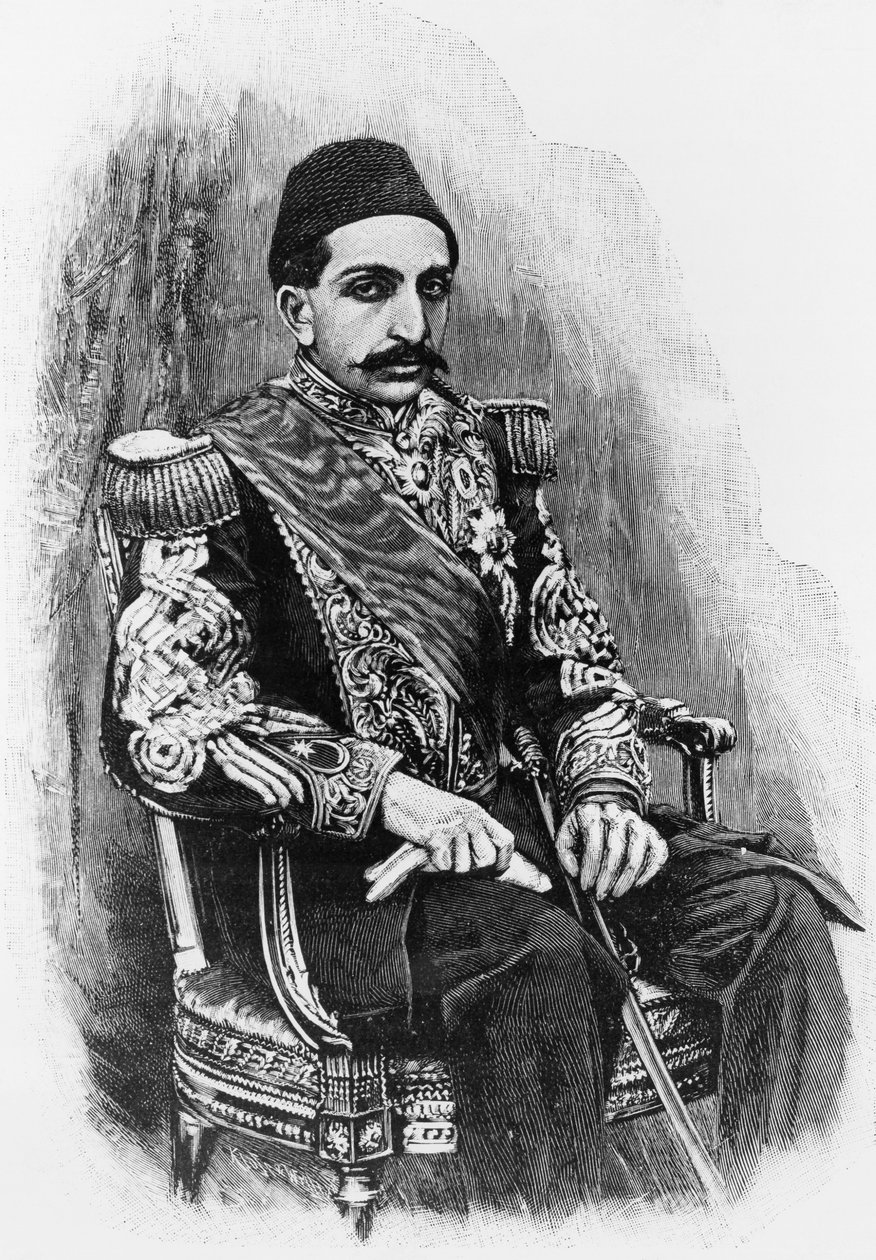 Porträt von Abdul Hamid II (1842-1918), 34. Sultan des Osmanischen Reiches von 1876 bis 1909 von Unbekannt Unbekannt