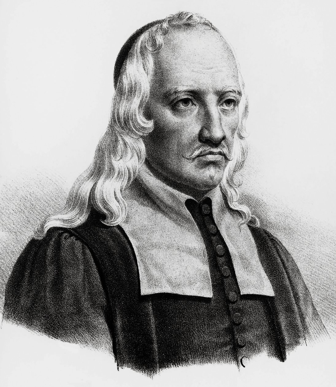 Porträt von Giovanni Alfonso Borelli (1608-1679), italienischer Mathematiker, Astronom, Philosoph, Physiologe, Gravur von Unbekannt Unbekannt