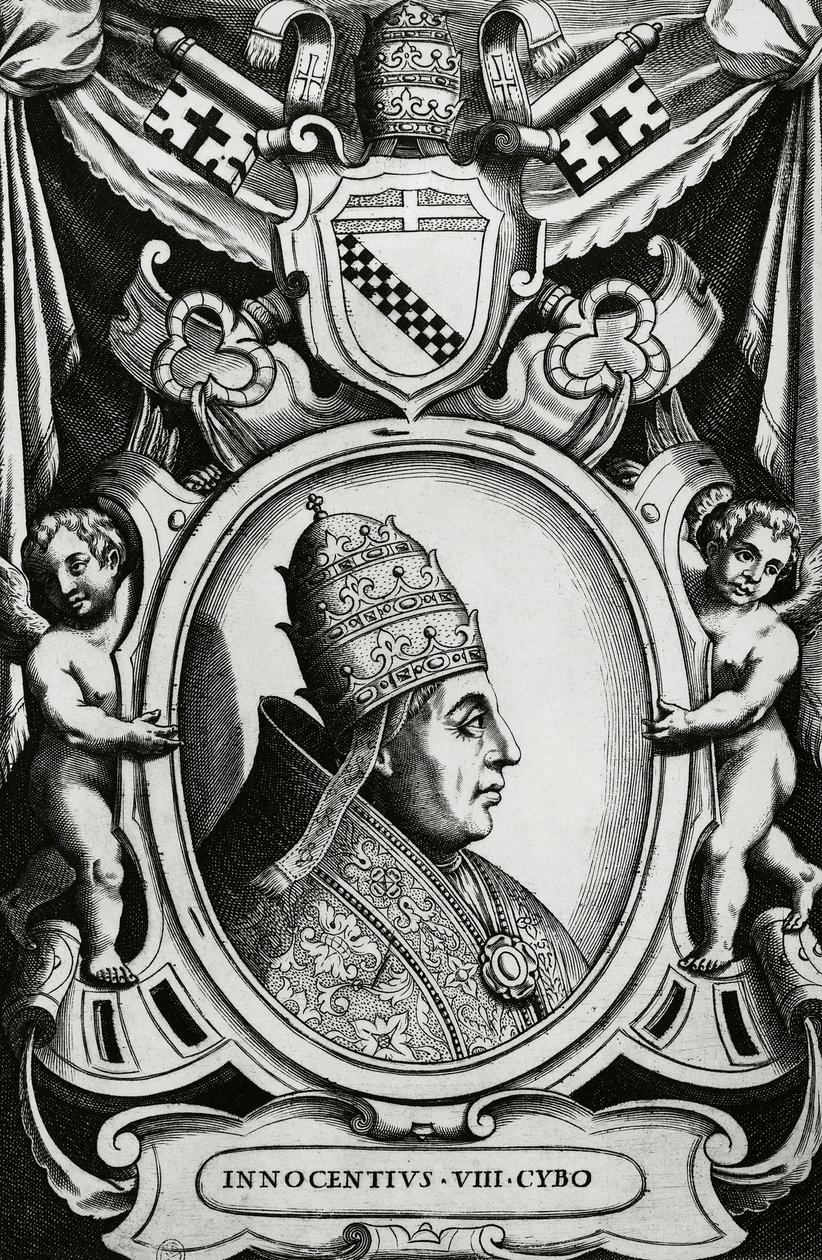 Porträt von Papst Innozenz VIII. (Giovanni Battista Cybo) von Unbekannt Unbekannt