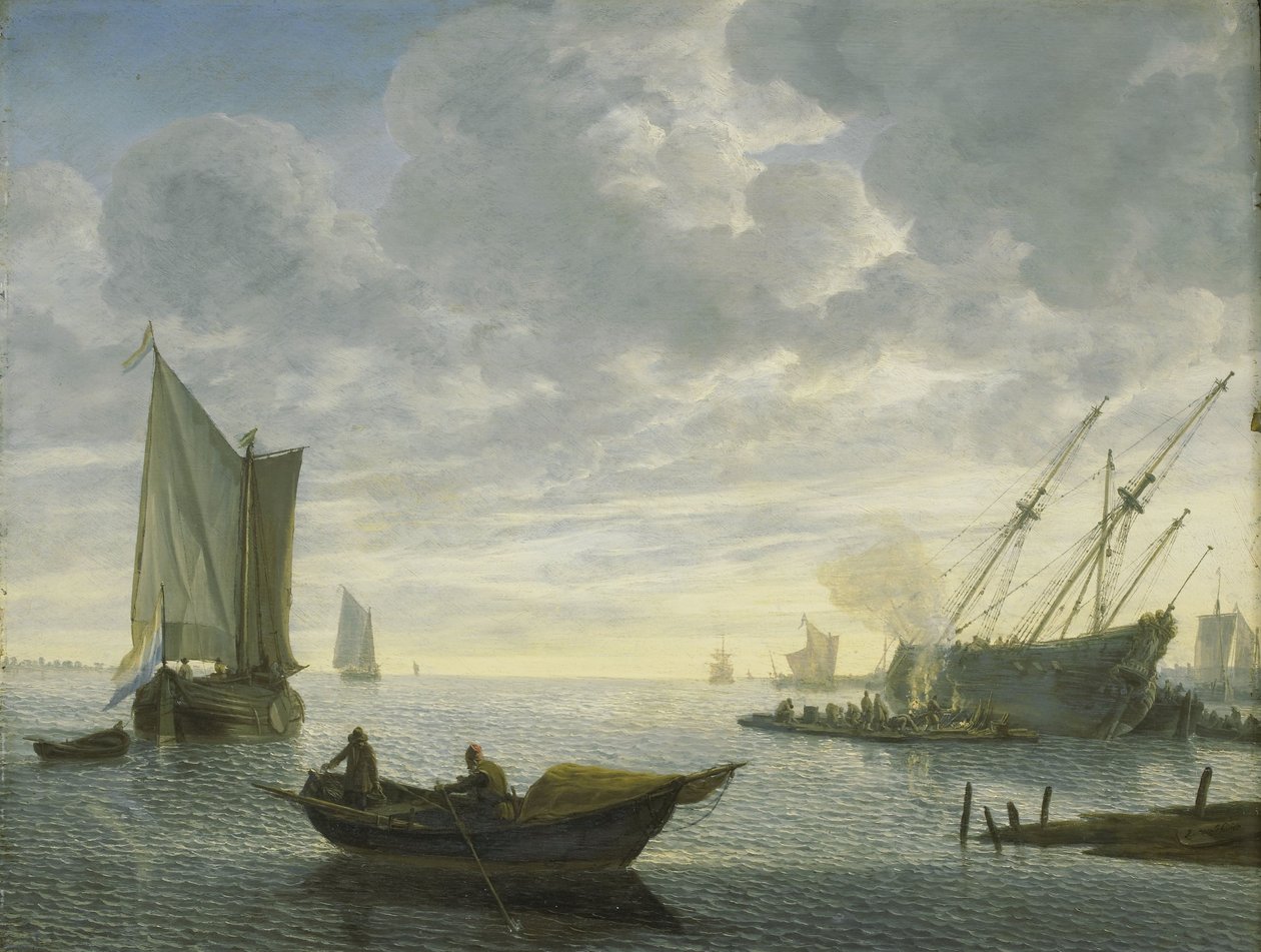 Kalfatern eines Schiffes von Lieve Verschuier