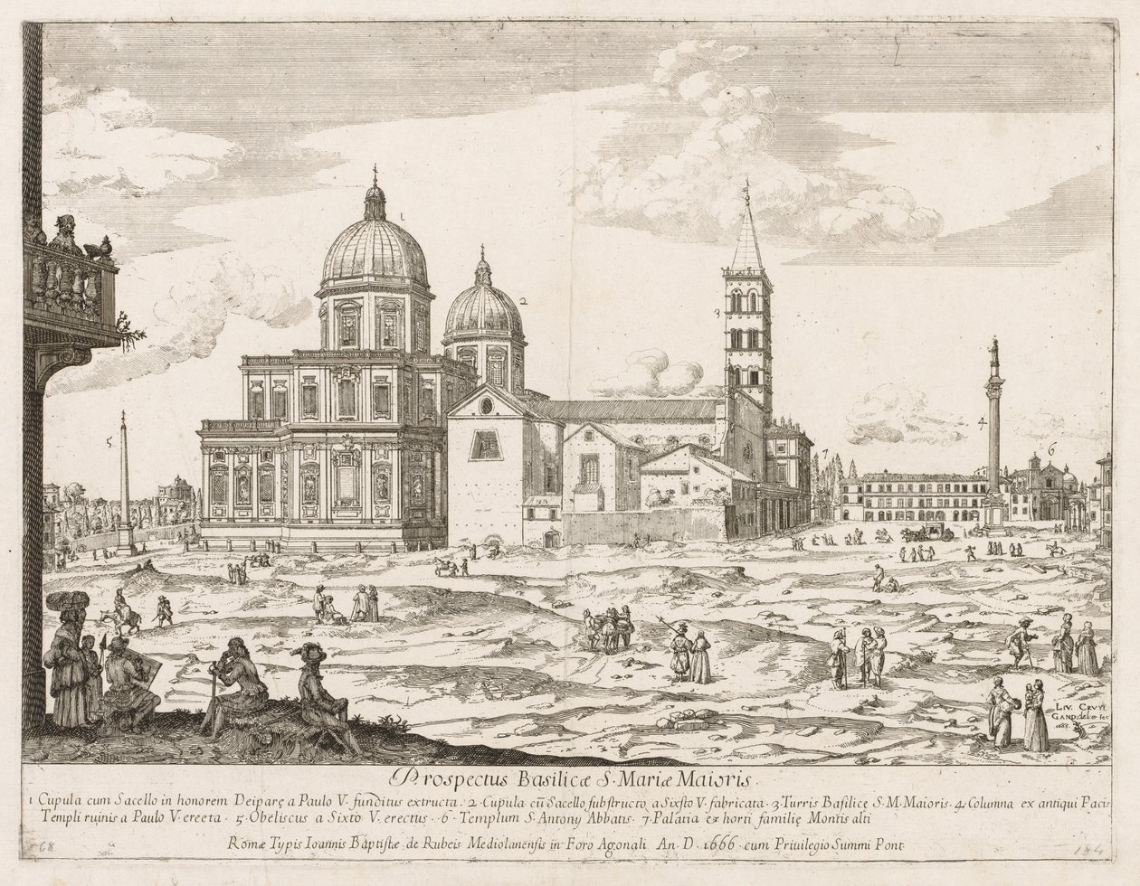 Santa Maria Maggiore aus "Prospectus Locurum Urbis Romae Insign[ium]" von Lievin Cruyl
