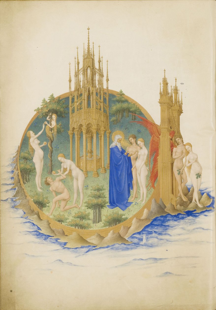 Garten Eden Les Très Riches Heures du duc de Berry von Limbourg Brothers