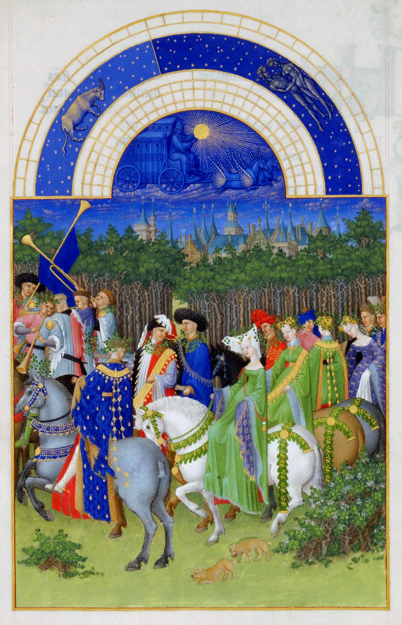 Mai Les Très Riches Heures du duc de Berry, 1412-1416 von Limbourg Brothers