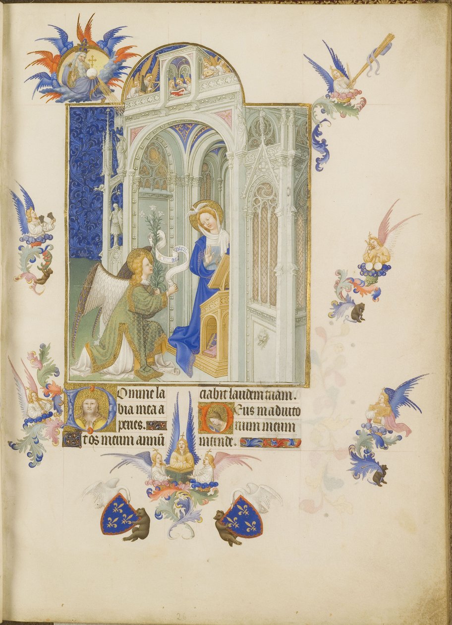 Die Verkündigung Les Très Riches Heures du duc de Berry von Limbourg Brothers